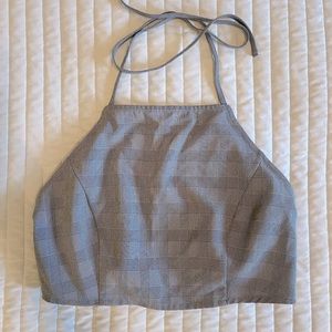 This is a grey plaid crop tank from Forever 21 size medium